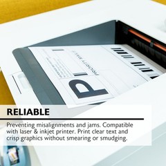 BAZIC 8.5″ X 11″ Full Sheet White Multipurpose Labels (10/Pack), pack of 24