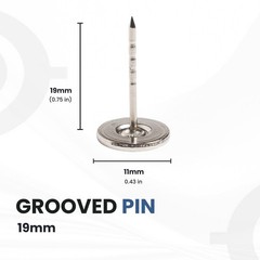 19MM Flathead GROOVED Pins for Retail Security Tags EAS Loss Prevention – 100…