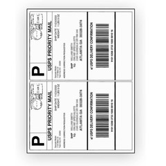 1000 Premium 8.5″ X 5.5″ Half Sheet Self Adhesive Shipping Labels Rounded Matte