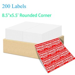 4000 Premium Shipping Labels Half Sheet 8.5×5.5 Self Adhesive Rounded Corner