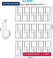 White Cable Labels, 300 Premium Wire Label Tags for Electronics, Printable Cord