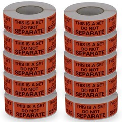 10 Rolls/5000 Labels,This is a Set Do Not Separate,Fluorescent Red Packing La…