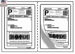 Perforated 2000 Quality Round Corner Shipping Labels 2 Per Sheet 7.5″ x 5.125″