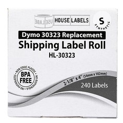 DYMO LW 30323-S POLYPROPYLENE WATERPROOF Labels – (2) Rolls – 2-1/8″ x 4″