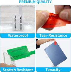 White Cable Labels, 300 Premium Wire Label Tags for Electronics, Printable Cord