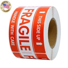1000 Labels 2×3 FRAGILE This Side Up Shipping Mailing Handle with Care Stickers