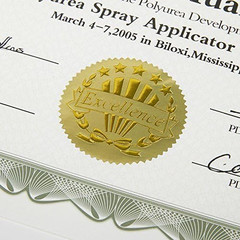 100Pcs Gold Embossed Foil Blank Certificate Self-Adhesive Sealing Stickers – Per