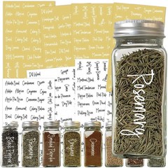 278 Pcs Clear Spice Jar Labels Preprinted Set,Waterproof Pantry Labels Sticke…