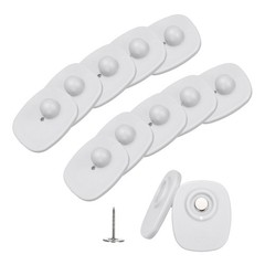 100Pcs Security Hard Tags RF 8.2MHz Security Clothes Hard Tags with Pins, Gray