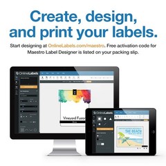 OnlineLabels 4″ x 4″ Labels – White Matte – Inkjet/Laser – 2,000 Sheets