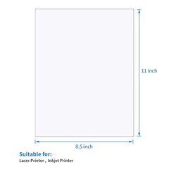 500 Sheets Matte Sticker Paper Full-Sheet 8-1/2″ x 11″ Self Adhesive Shipping…