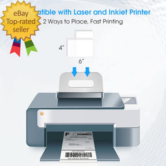 4X6 Inch Shipping Address Labels For Inkjet or Laser Printer USPS mail