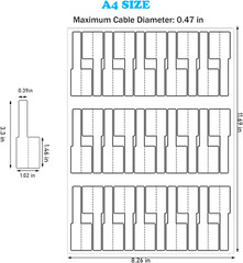 White Cable Labels, 300 Premium Wire Label Tags for Electronics, Printable Cord