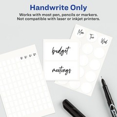 Multi-Use Removable Labels, 1/2″ x 3/4″, White, Non-Printable, 525 Bla
