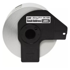 ( 1 ) Brother DK-1209 Small White Paper Address Labels – 800 Labels Per Roll.