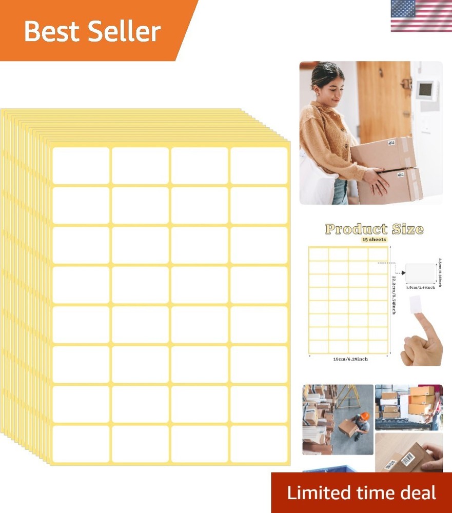 480 Count White Mailing Address & Barcode Labels – Versatile and Easy to Use