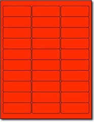Fluorescent Red Mailing Labels 1″ x 2-5/8″ – 750 High Visibility Color Coding St