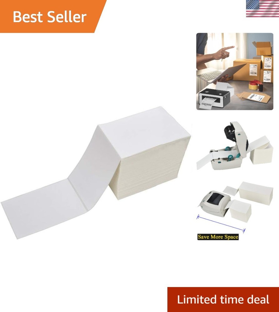 4 x 6 Direct Thermal Shipping Labels with Perforations, Pack of 500 Thermal L…