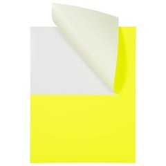 Neon Yellow Half Page Shipping Labels 5.5 x 8.5 Inches 50 Pack