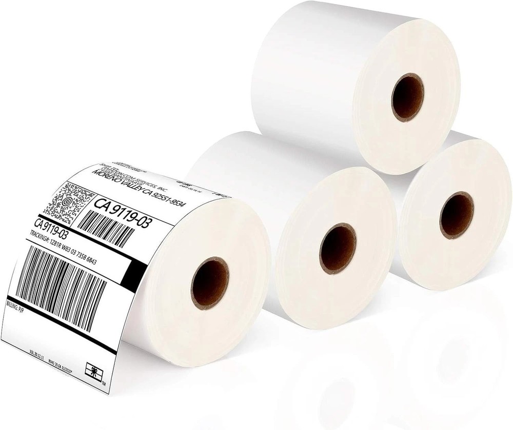 Durable 4×6 Thermal Shipping Labels – Compatible with Rollo, Brother & More