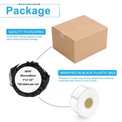 8Rolls 1″ x 1-1/2″ Book Spine Labels Tapes 30347 for Dymo LabelWriters 450 Duo