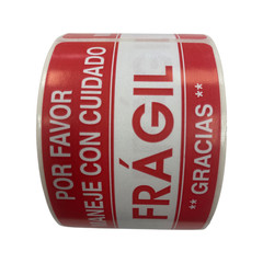 3X5,POR FAVOR/FRAGIL/**GRACIAS**, 500 labels per roll, 1-12 Rolls