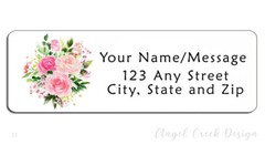 60 Personalized Return Address Labels 2/3″ x 1 3/4″- Gorgeous Flowers Florals