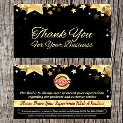 25-2000 Ebay CLASSY Thank You Seller Business Cards (Star), 4 Amazon, Etsy, bulk