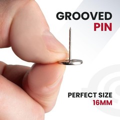 16MM GROOVED Flathead Pins for Retail Security Tags EAS Loss Prevention – 100…