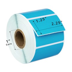 ZEBRA 2.25 x 1.25 BLUE Color Direct Thermal Labels – (1) Roll LP2824 ZP450