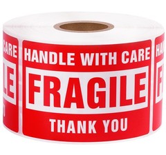 500 Pcs 3×2 Inch Mailer Fragile Stickers Handle with Care Labels for Shipping