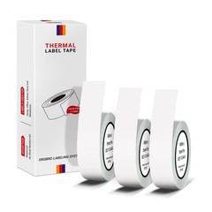 3 PCS X1 Label Maker Tape Thermal Print Laminated White 15mmx7m Roll