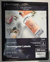 CRAFTIFF KRAFT BROWN RECTANGULAR LASER LABELS – PERSONALIZE YOUR GIFT BOTTLES
