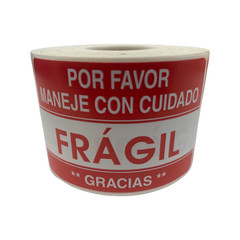3X5,POR FAVOR/FRAGIL/**GRACIAS**, 500 labels per roll, 1-12 Rolls