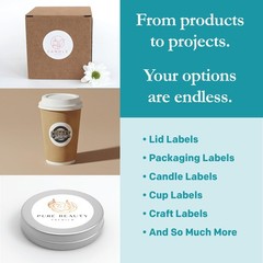 White Sticker Round Labels – 2″ Circle – Laser/Inkjet Compatible – (20 per Sh…