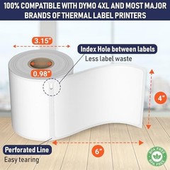 Dasher Products Thermal Shipping Labels Compatible with Dymo LabelWriter 4XL …