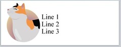 Personalized Address Labels Cute Cartoon Cat (JX 396)