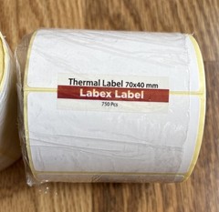 2,250pcs 70x40mm Blank White Thermal Label,Printer Barcoe Label 3Roll x750pcs