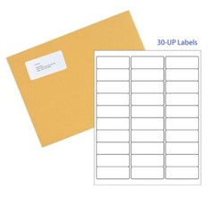 1 x 2 5/8 30000 Mailing Address Shipping Labels Self Adhesive 2.625×1 30 UP