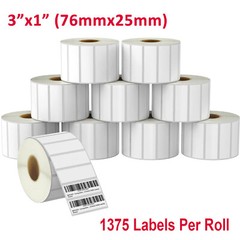 3″x1″ Direct Thermal Labels Barcode UPC FBA Labels1375/Roll for Zebra & Rollo