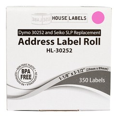 DYMO LW 30252 PINK Address Labels for LabelWriter – 1 Roll of 350 – FAST SHIP