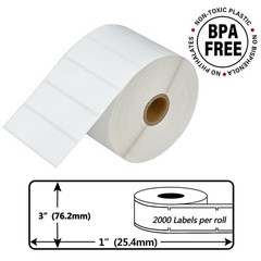 10 Rolls 2000/R 3×1 Barcode Thermal Labels for Zebra Eltron LP2824 Eltron 3″x1″