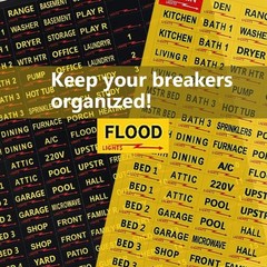 Circuit Breaker Labels, Box Label, 129 Electrical 1″ x 3″, Yel+yel