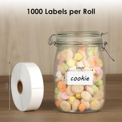 Removable Freezer Labels 1×2 Inch Waterproof Oil Resistant 1 Roll 1000
