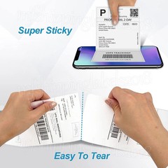 4000pc (4×6) Fanfold Direct Thermal Shipping Labels for Zebra and Rollo Printers