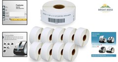 10 Rolls of White Matte Address Labels 1-1/8″ x 3-1/2″ for Thermal Printers