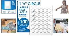 1.5″ Round Printable Labels – 3000 Blank Stickers for All Your Projects