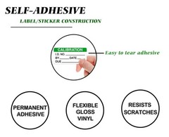 Self Laminating Calibration Labels 2 X 1 Inches – Write-on 2 X 1 Inch, Green