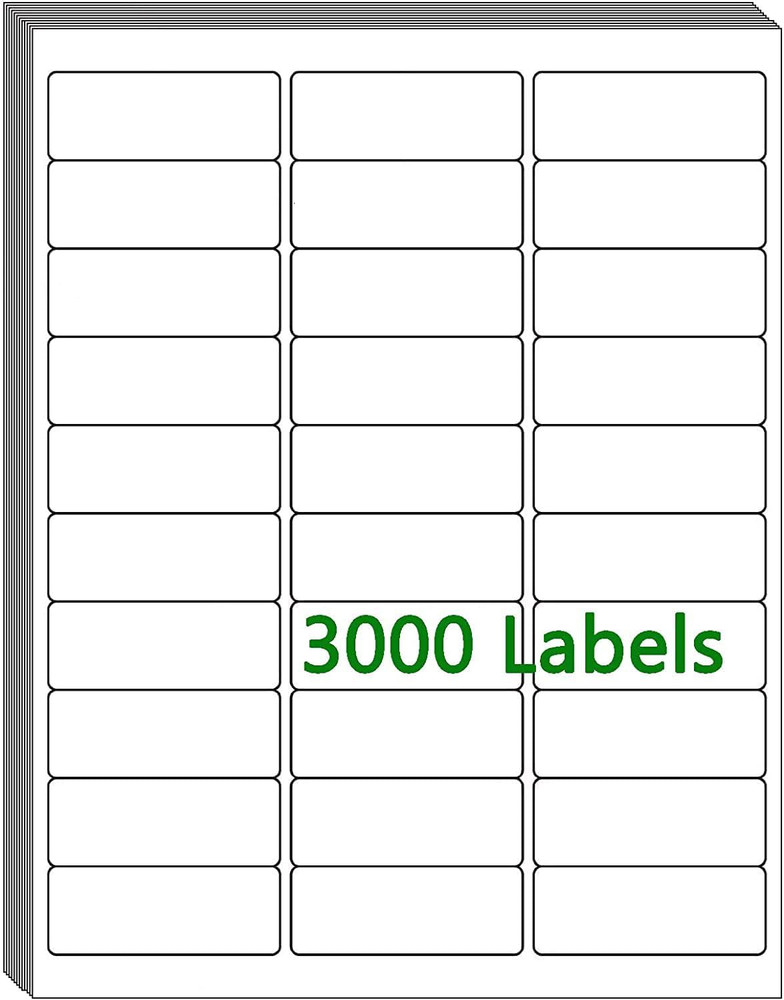 1″ x 2-5/8″ Shipping Labels 100 Sheets 3000 Count for Laser Inkjet Printers