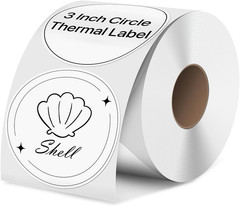 2 Inch round Thermal Labels, Circle Thermal Printer Stickers, Durable Circular L